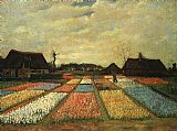 Holland Canvas Paintings - Flower Beds in Holland